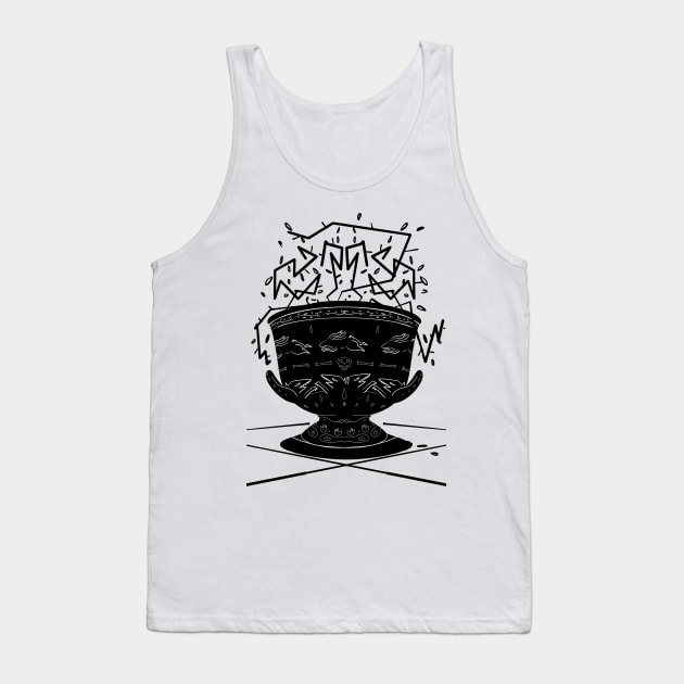 Black and white menacing ancient vase Tank Top by tostoini